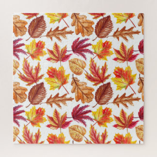 Wasserfarbener Herbst botanische, nahtlose Komposi Puzzle