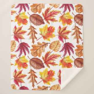 Wasserfarbener Herbst botanische, nahtlose Komposi Sherpadecke