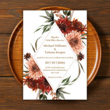 Wasserfarbener Herbst Florenz Terracotta Hochzeit