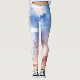 Wasserfarbener Himmel Leggings