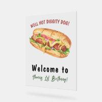 Wasserfarbener Hot-Dog-Kindergeburtstag