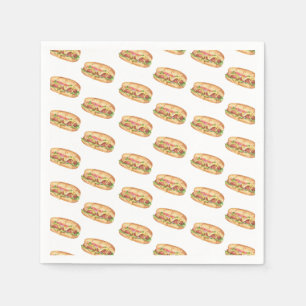 Wasserfarbener Hot-Dog-Kindergeburtstag Serviette