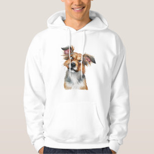 Wasserfarbener Hund ist verwirrt Erstaunlicher Hun Hoodie