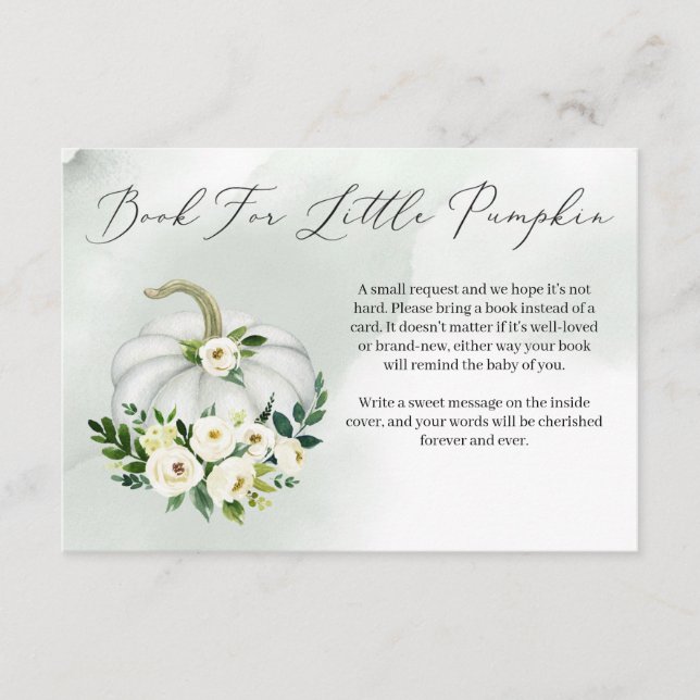 Wasserfarbener Kürbis Buchungsanfrage Karte (Vorderseite)