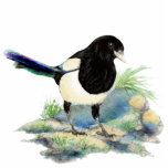 Wasserfarbener Magpie Vögel - Natur, Ornament Freistehende Fotoskulptur<br><div class="desc">Wenn Sie ein Vogelliebhaber sind,  brauchen Sie dieses Ornament der schönen Magpie in einer Familie auf einem Baum . Eine tolle Geschenkidee für die Natur,  die Wildnis oder den Vogelliebhaber.</div>