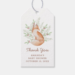Wasserfarbener niedlicher Fuchs. Tierbabydusche da Geschenkanhänger