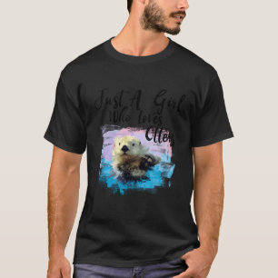 Wasserfarbener Otter, der Liebe Otters T-Shirt