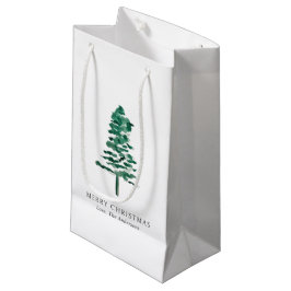 Wasserfarbener Pine Tree Moderne Weihnachten Kleine Geschenktüte