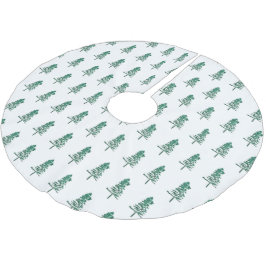 Wasserfarbener Pine Tree Weihnachten Polyester Weihnachtsbaumdecke