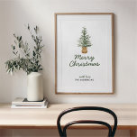 Wasserfarbener Pine Weihnachtsbaum Einfache Ferien Poster<br><div class="desc">Wasserfarbener Pine Weihnachtsbaum Einfache Ferien</div>