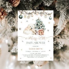 Wasserfarbener Polar-Bär eine kleine kleine Babydu Einladung