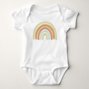 Wasserfarbener Regenbogen Baby Strampler