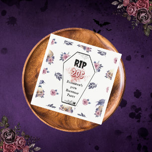Wasserfarbener RIP 20er Halloween Erwachsene Gebur Serviette