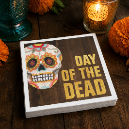 Wasserfarbener Schädeltag des toten Halloween Serviette