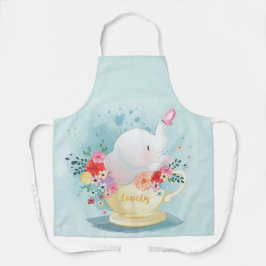 Wasserfarbener Teakup-Elefant Schürze