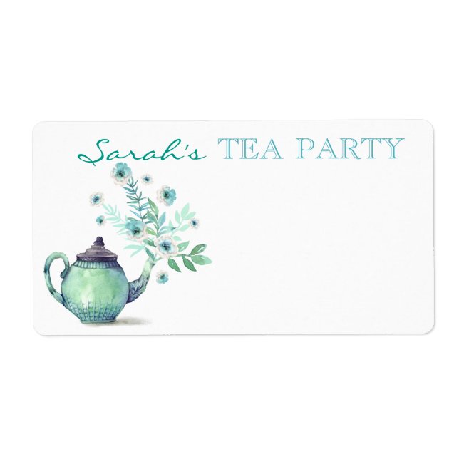 Wasserfarbener Teekessel Blume Stream Mini Aqua (Vorne)