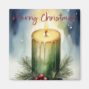 Wasserfarbener Urlaub Candle Festivals Illustratio Magnet