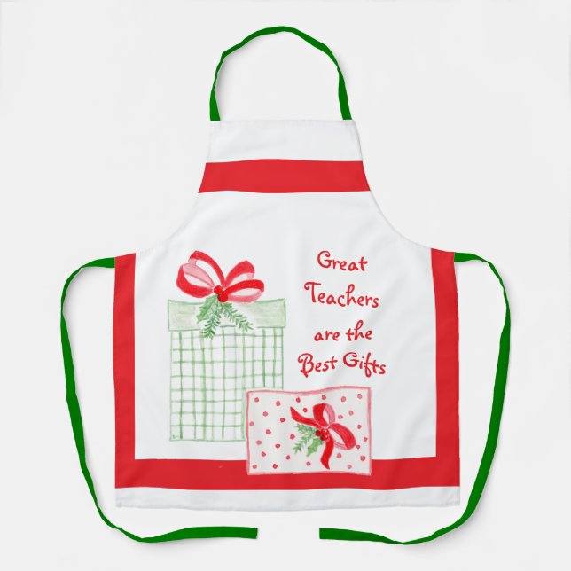 Wasserfarbener Urlaub Große Lehrer Beste Geschenke Schürze (Vorderseite)