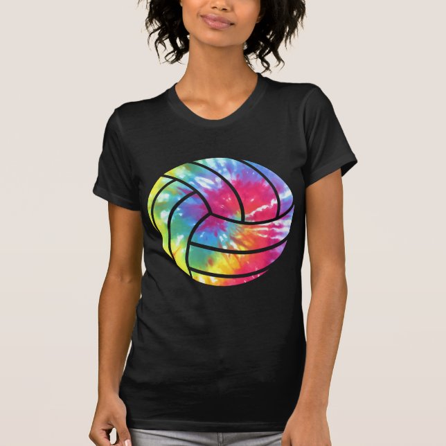 Wasserfarbener Volleyball-Spieler Hippie-Farbe T-Shirt (Vorderseite)