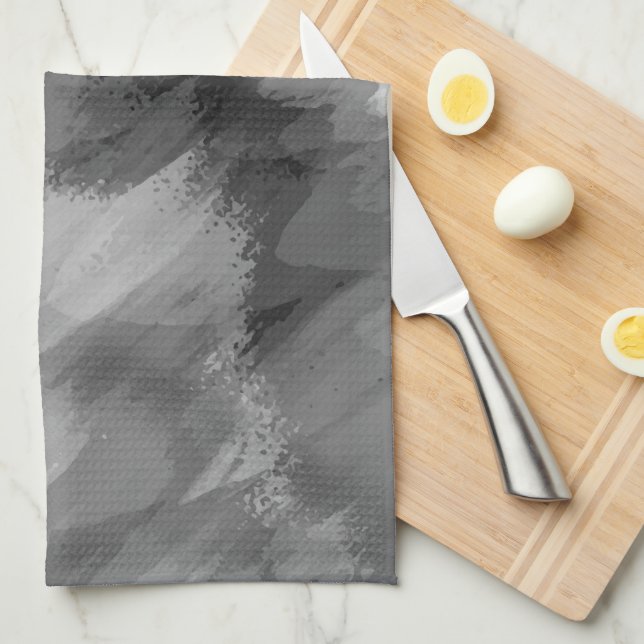 Wasserfarbener Wasserfall, Natur 3 Geschirrtuch (Viertel Falte)