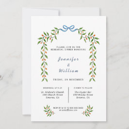 Wasserfarbener Zitrus und grüne Probe Abendessen Ankündigung