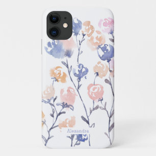 Wasserfarbenes Blumenmuster individuell angepasst  Case-Mate iPhone Hülle