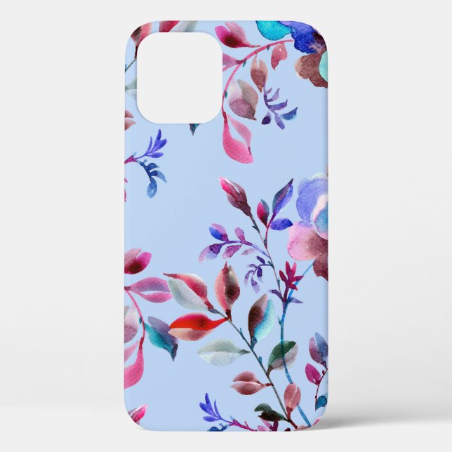 Wasserfarbenes botanisches nahtloses Muster. Handg Case-Mate iPhone Hülle (Rückseite)