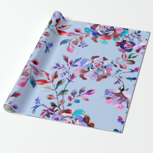 Wasserfarbenes botanisches nahtloses Muster. Handg Geschenkpapier