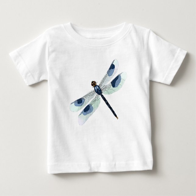 Wasserfarbenes Dragonfly-Shirt Baby T-shirt (Vorderseite)