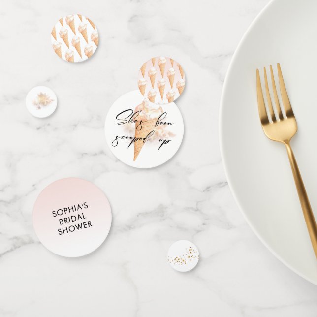 Wasserfarbenes Eis Creme Brautparty Konfetti (Gruppe)