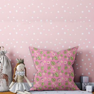 Wasserfarbenes florales rosa Kinderkissen Kissen