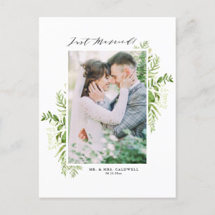 Wasserfarbenes Foto aus naturbelassenen Foliage Ankündigungspostkarte