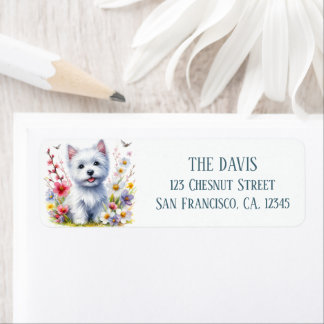 Wasserfarbenes Frühjahrsfeld der Blume Westie -