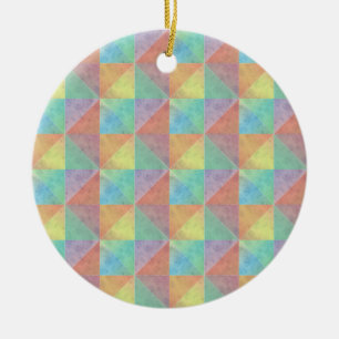 Wasserfarbenes geometrisches Muster Keramikornament