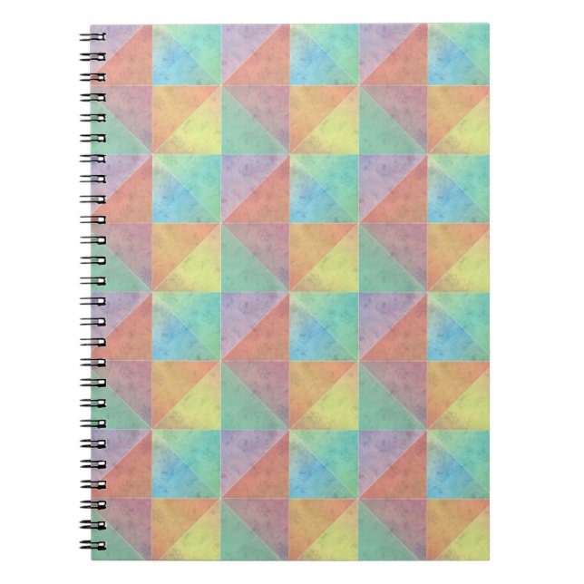 Wasserfarbenes geometrisches Muster Notizblock (Vorderseite)