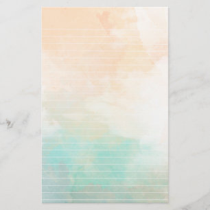 Wasserfarbenes Meer und Sandpapier Briefpapier