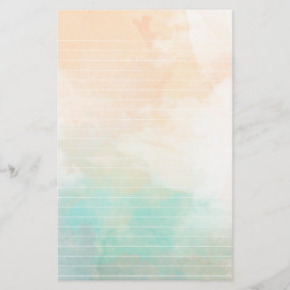 Wasserfarbenes Meer und Sandpapier Briefpapier