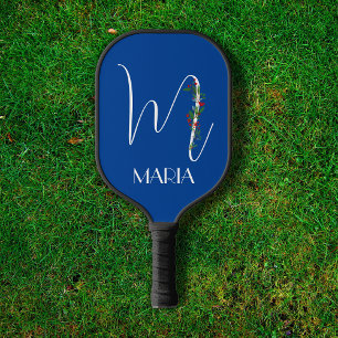 Wasserfarbenes Monogramm Buchstabe M rot Mutter bl Pickleball Schläger