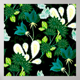 Wasserfarbenes nahtloses Muster mit fantasievollen Poster