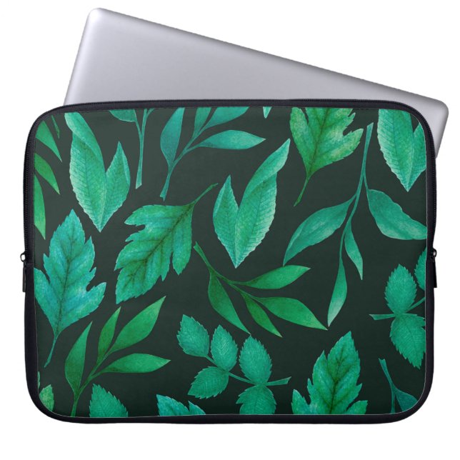 Wasserfarbenes nahtloses Muster mit handgestrichen Laptopschutzhülle (Vorderseite)