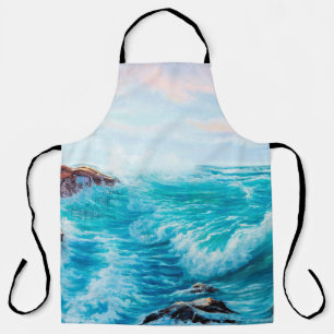 Wasserfarbenes nahtloses Muster mit handgestrichen Schürze