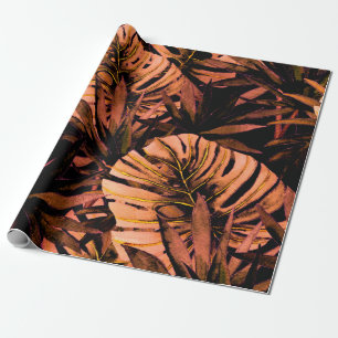 Wasserfarbenes nahtloses Muster mit tropischen Blä Geschenkpapier