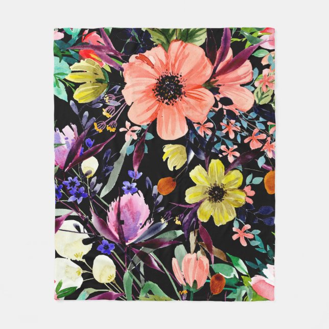 Wasserfarbenes, nahtloses Muster. Verschiedene Kno Fleecedecke (Vorderseite)