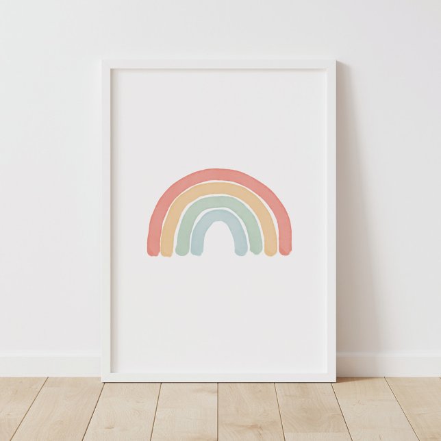 Wasserfarbenes Rainbow-Kinderzimmer Poster (Von Creator hochgeladen)
