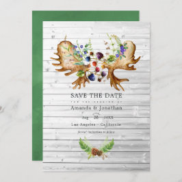 Wasserfarbenes Rustikales Hochzeitssemble Foto Save The Date