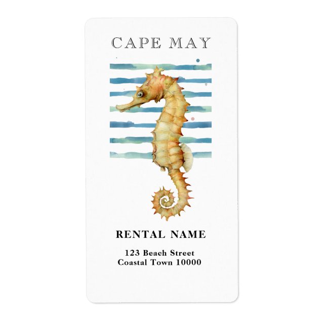 WASSERFARBENES SEEPFERD, STRANDSTADT, CAPE KANN AD (Vorne)