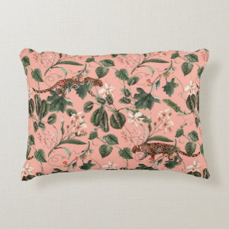 Wasserfarbenes tropisches exotisches Muster mit Or Dekokissen