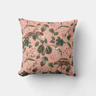 Wasserfarbenes tropisches exotisches Muster mit Or Kissen