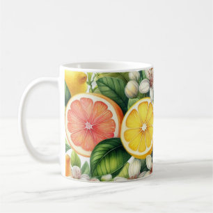 Wasserfarbenes Zitrusfruchtmuster Kaffeetasse