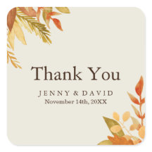 Wasserfarbenfall Danke Stickers